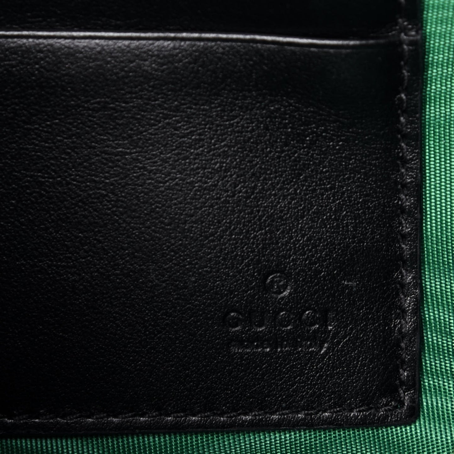 Calfskin G Rhombus Quilted Documents Holder Black