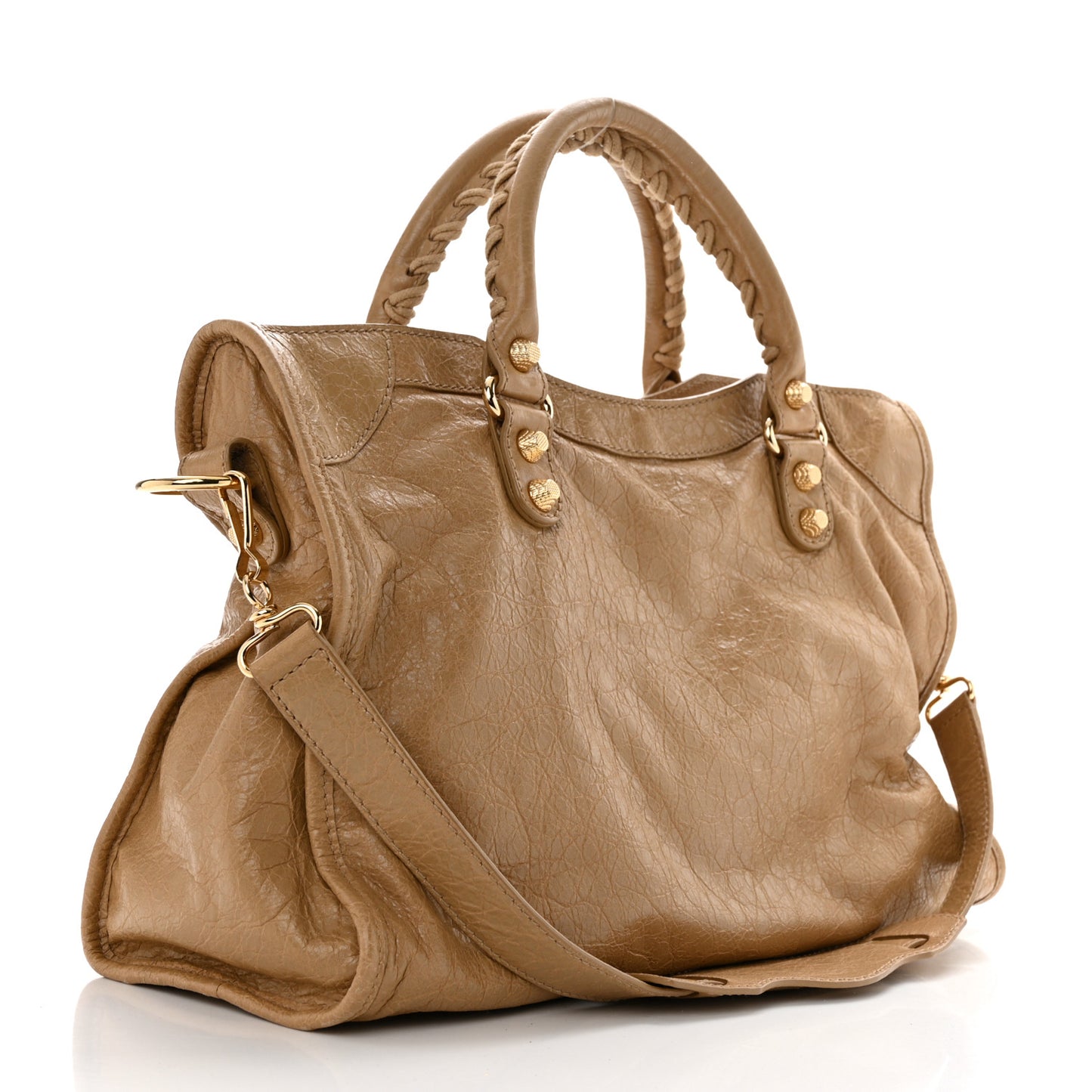 Agneau Giant 12 Gold Hardware City Beige Nougatine