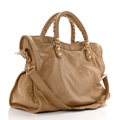 Balenciaga Agneau Giant 12 Gold Hardware City Beige Nougatine 4 of 11