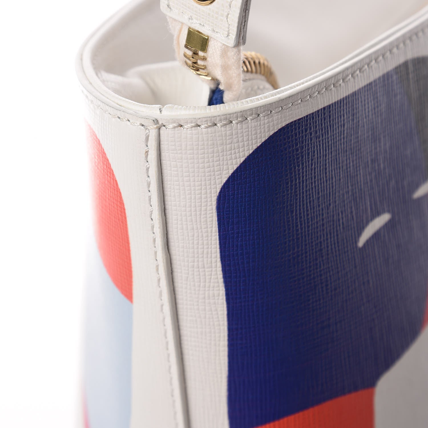 Fendi Vitello Elite Roma Print Signature Roll Tote White Multicolor 13 of 13