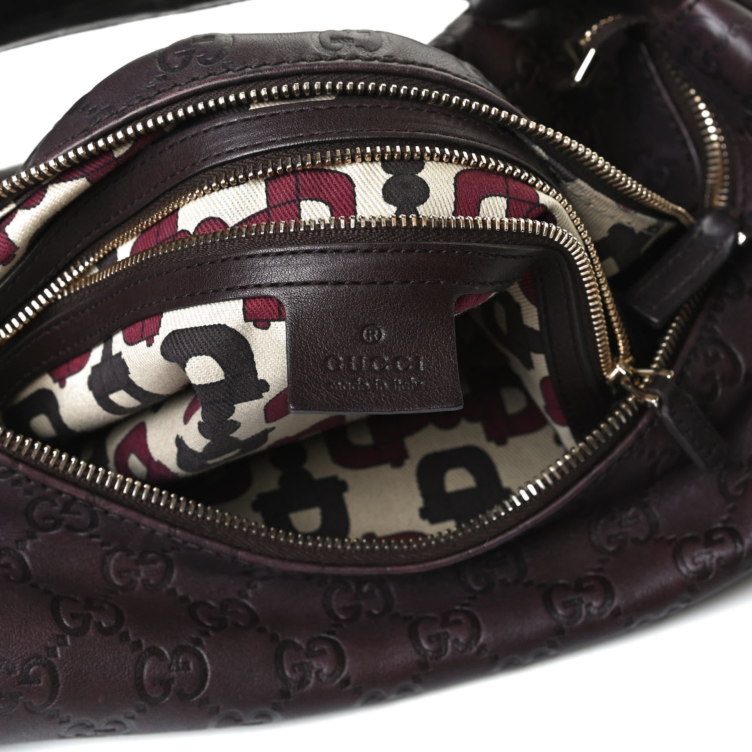 Gucci Guccissima Medium Horsebit Chain Hobo Dark Brown 5 of 20