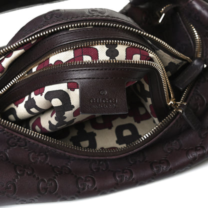 Gucci Guccissima Medium Horsebit Chain Hobo Dark Brown 5 of 20