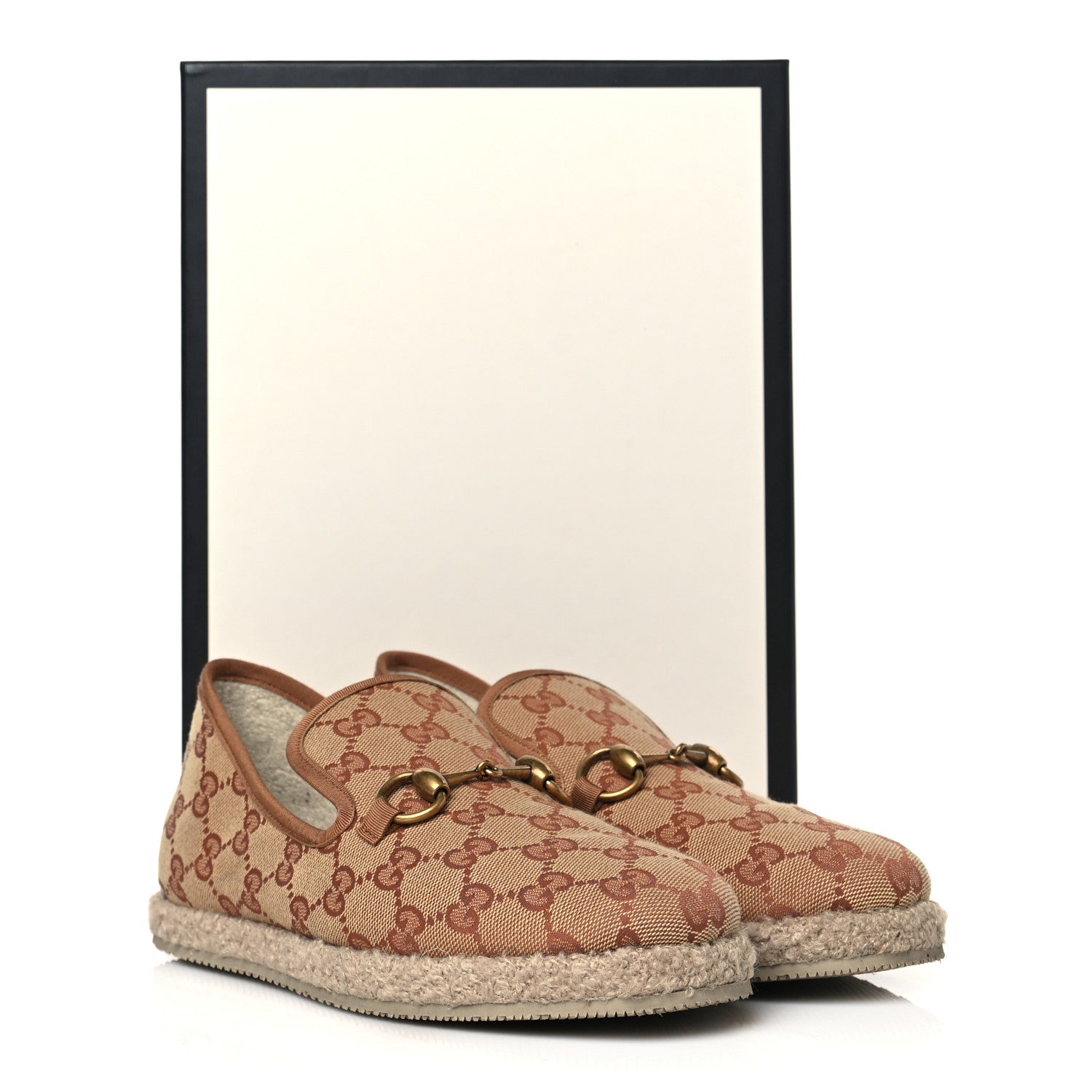 Gucci GG Monogram Womens Fria Horsebit Loafers 36.5 Beige Ruggine 9 of 9
