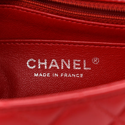Chanel Lambskin Quilted Mini Rectangular Flap Red 6 of 11