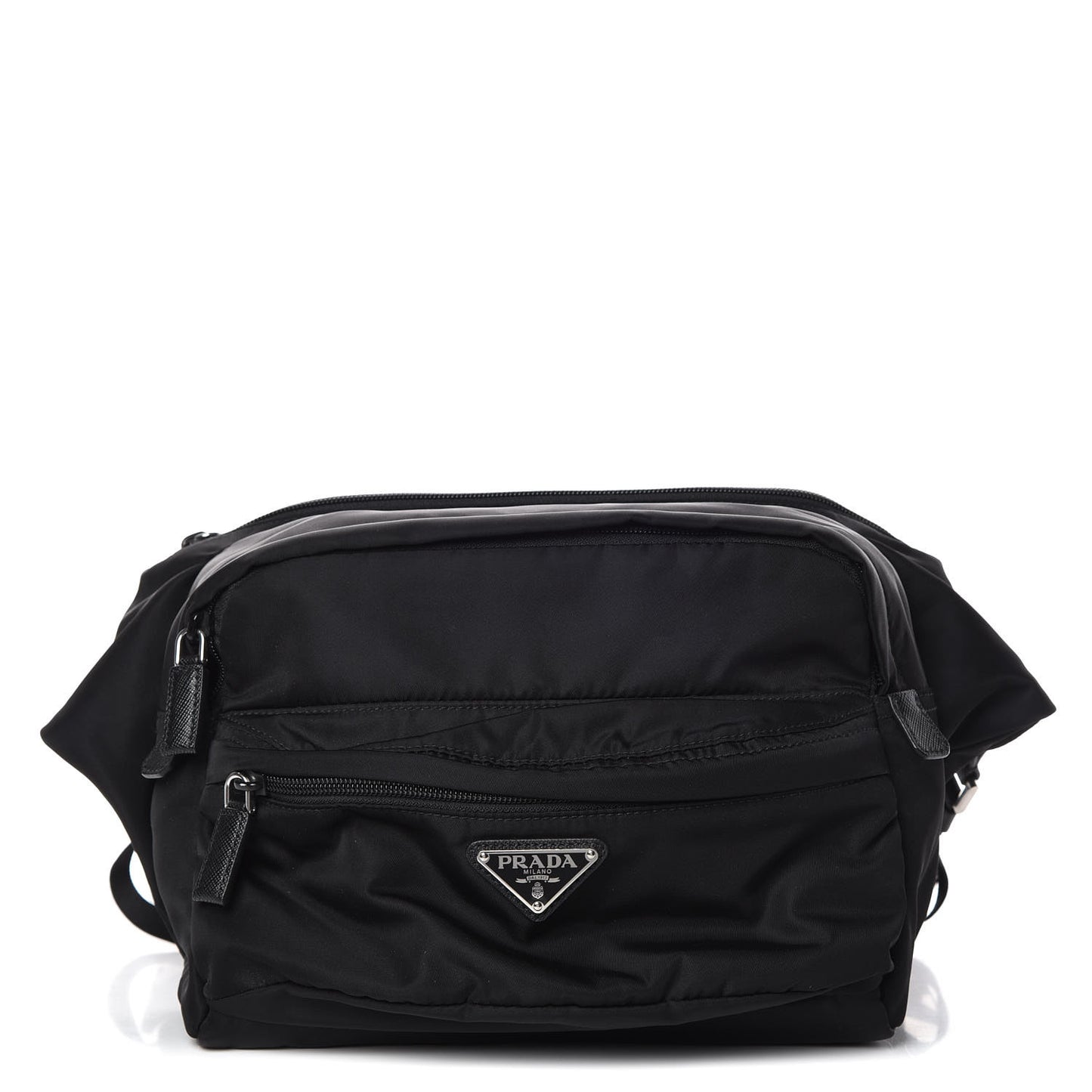 Tessuto Nylon Saffiano Belt Bag Black
