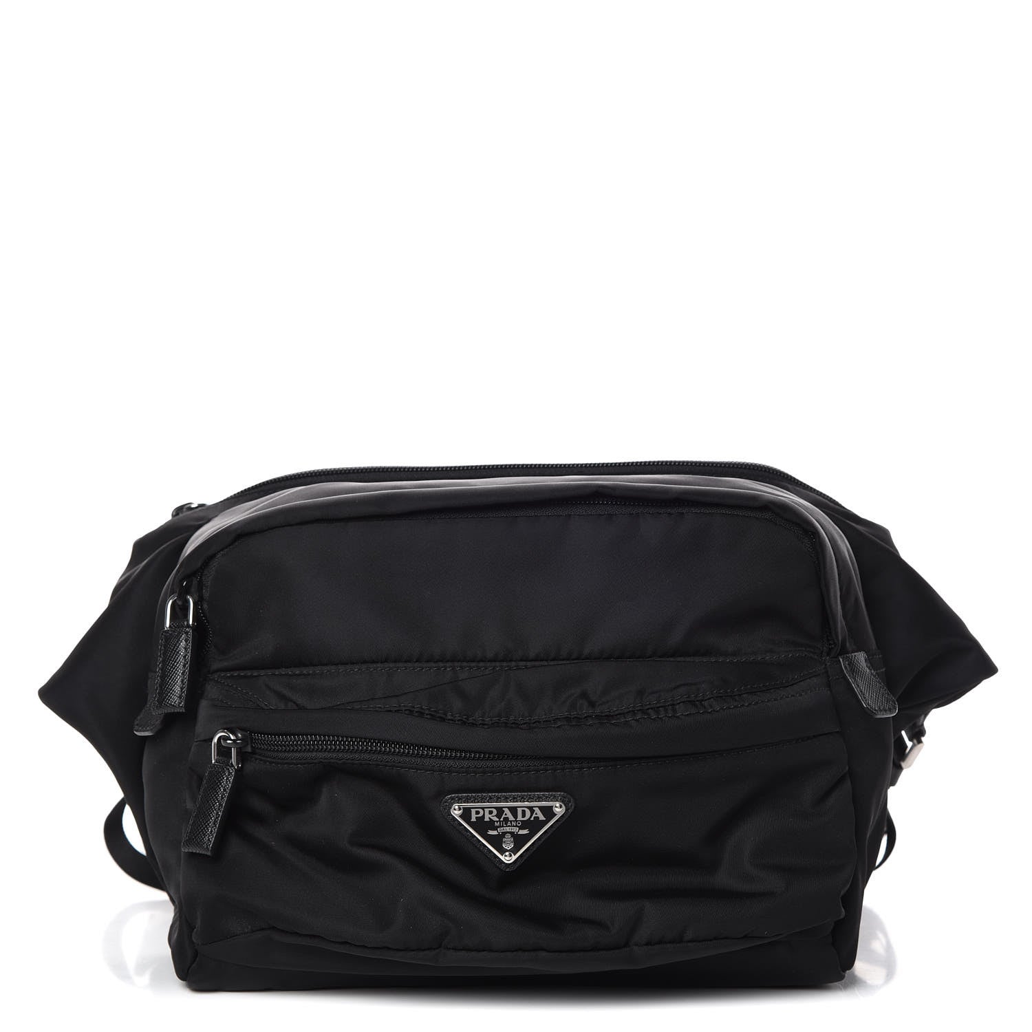 Prada Tessuto Nylon Saffiano Belt Bag Black 1 of 8