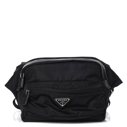 Prada Tessuto Nylon Saffiano Belt Bag Black 1 of 8
