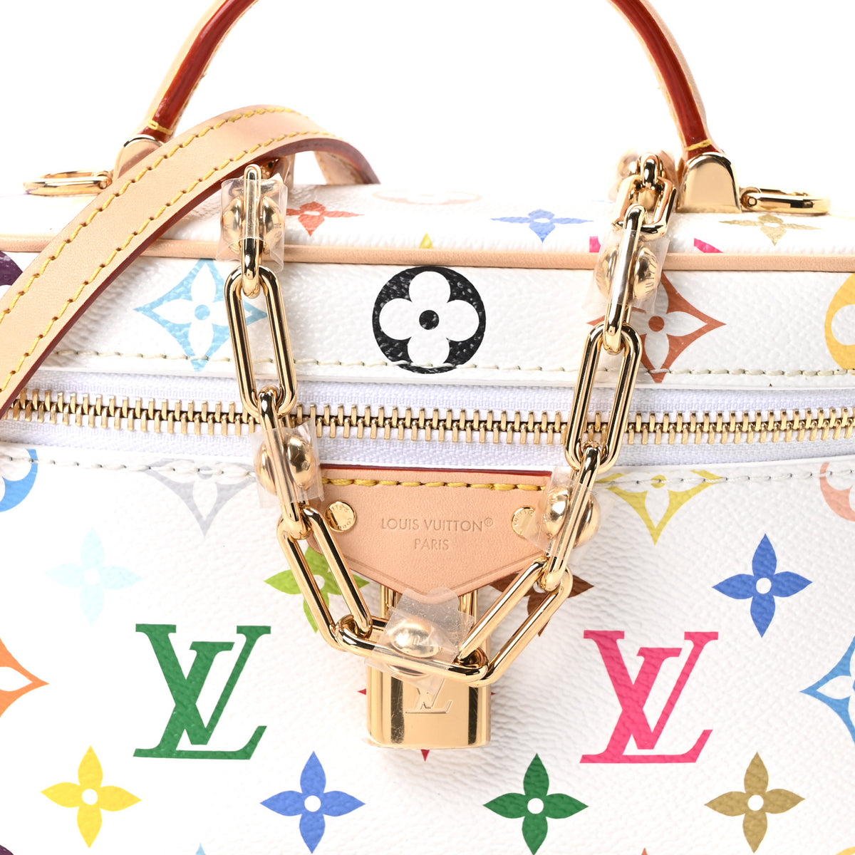 Louis Vuitton LV x TM Monogram Multicolor Vanity Chain Pouch White 7 of 10