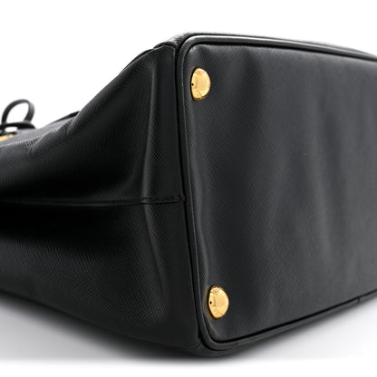 Prada Saffiano Small Galleria Double Zip Tote Black 9 of 14
