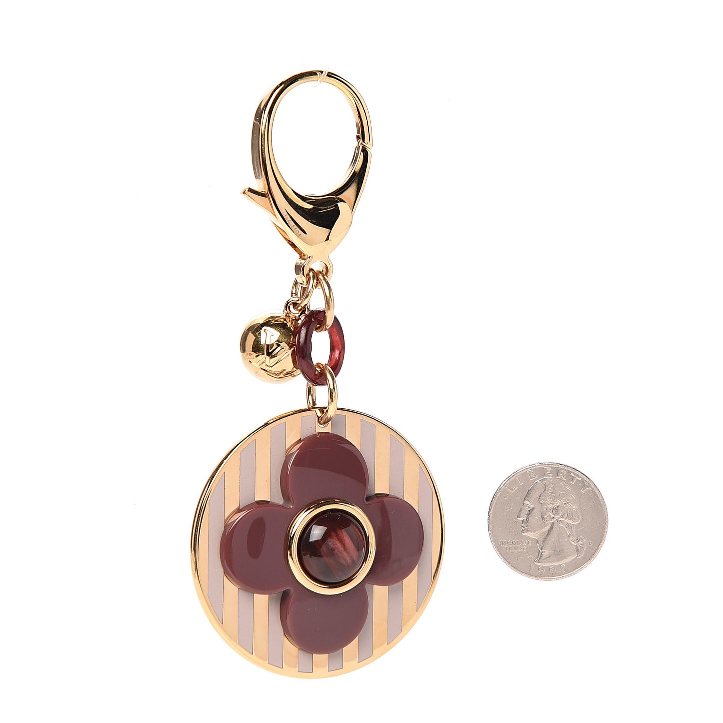Rayures Bag Charm Purple