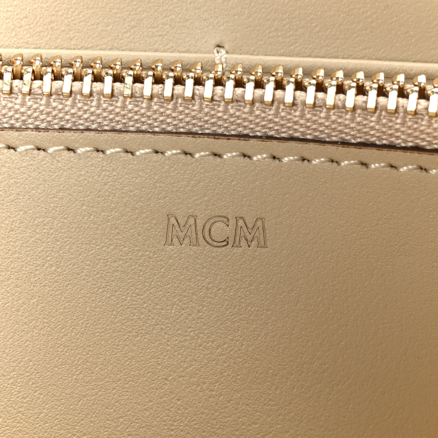 Visetos Large Zip Around Large Wallet Beige