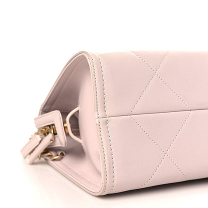 Chanel Calfskin Quilted Small Bowling Bag Light Pink 8 of 10