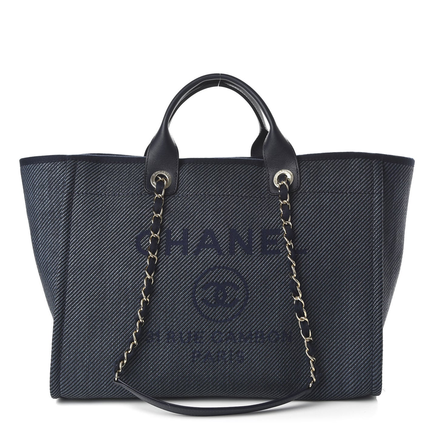 Denim Medium Deauville Tote Dark Blue