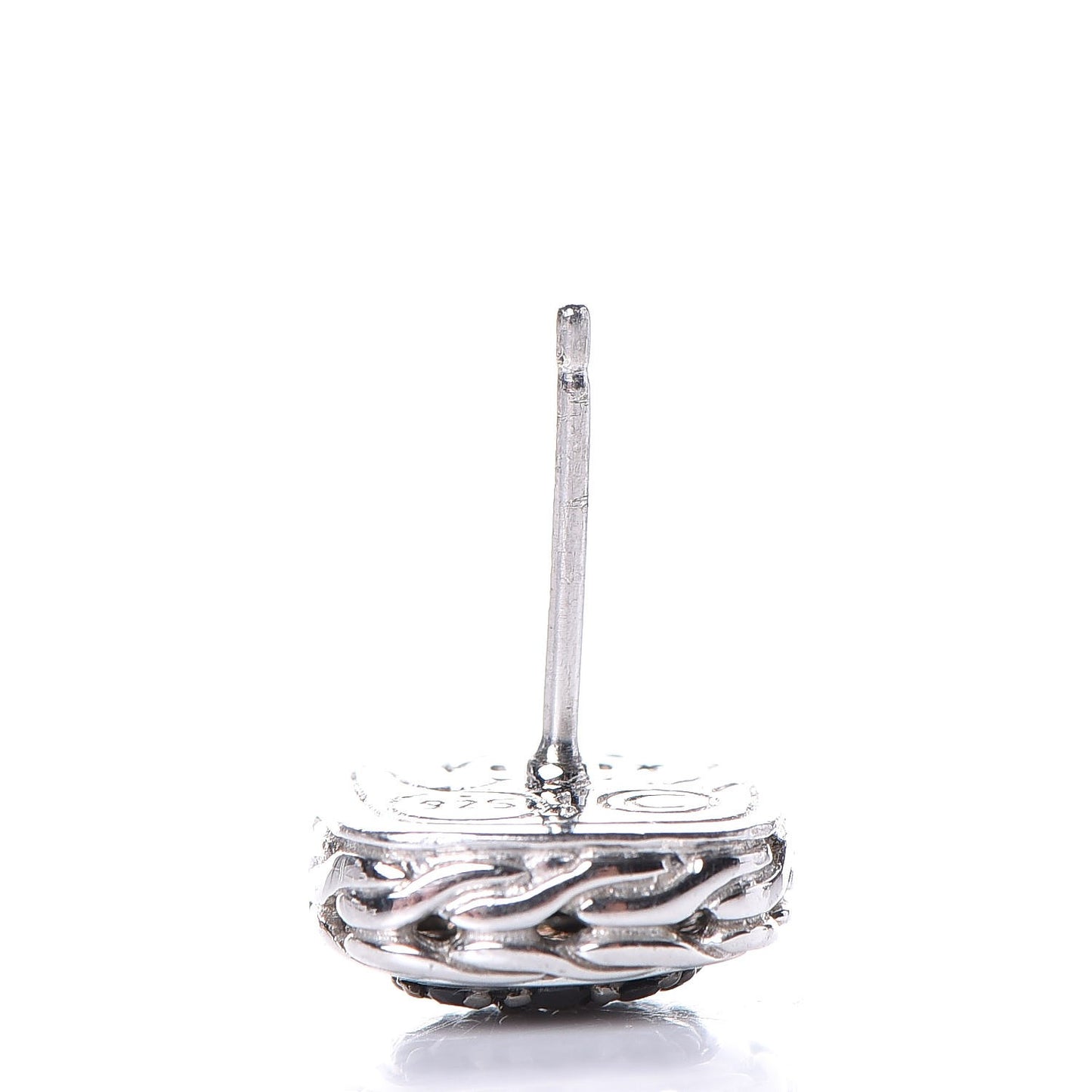 Sterling Silver Black Sapphire Classic Chain Square Earrings