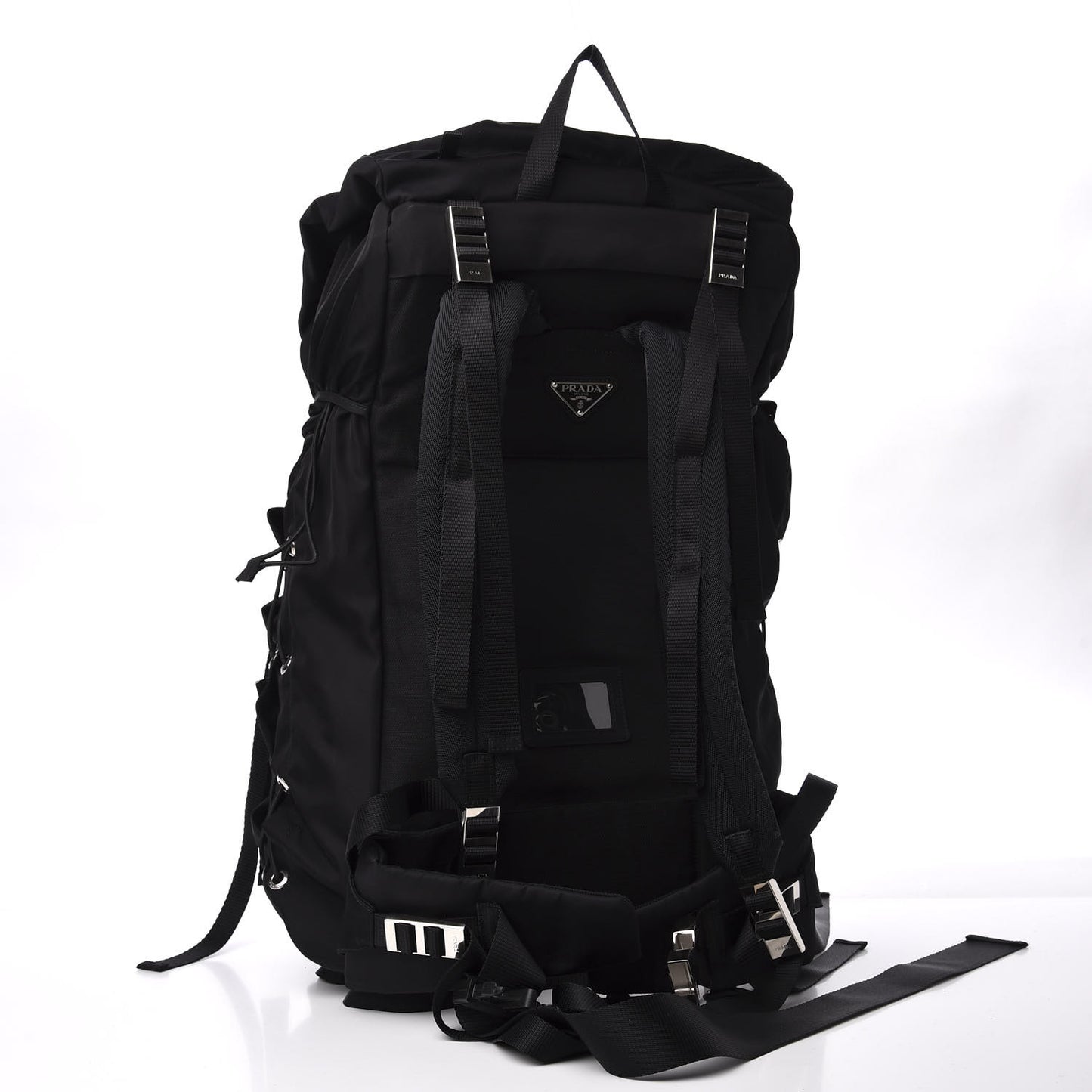 Tessuto Nylon Double Buckle Backpack Black