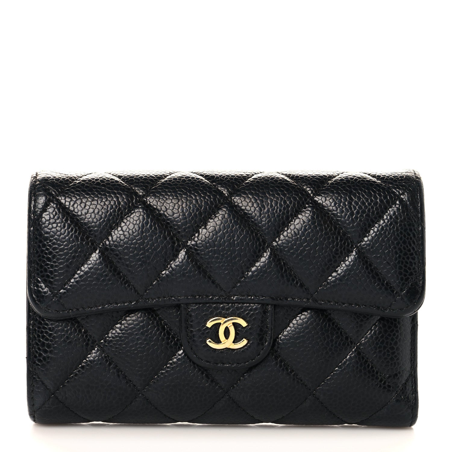 Chanel Caviar Quilted Medium Flap Wallet Black 1882197 – FASHIONPHILE