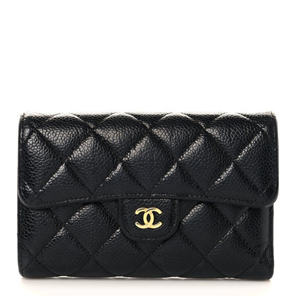 Chanel Caviar Quilted Medium Flap Wallet Black 1 of 9
