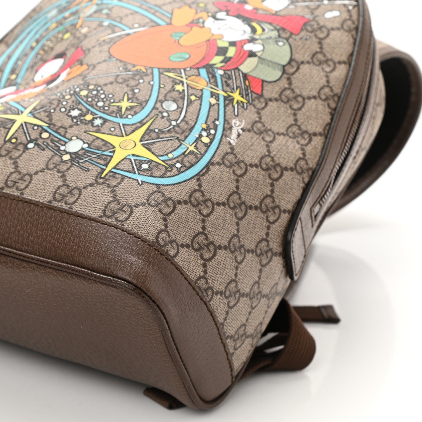 X DISNEY GG Supreme Monogram Donald Duck Small Interlocking G Dome Backpack Beige Multicolor New Acero