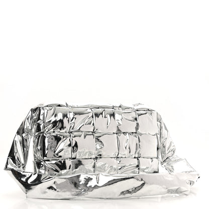 Bottega Veneta Metallic Calfskin Maxi Intrecciato Padded Cassette Crossbody Bag Silver 2 of 9
