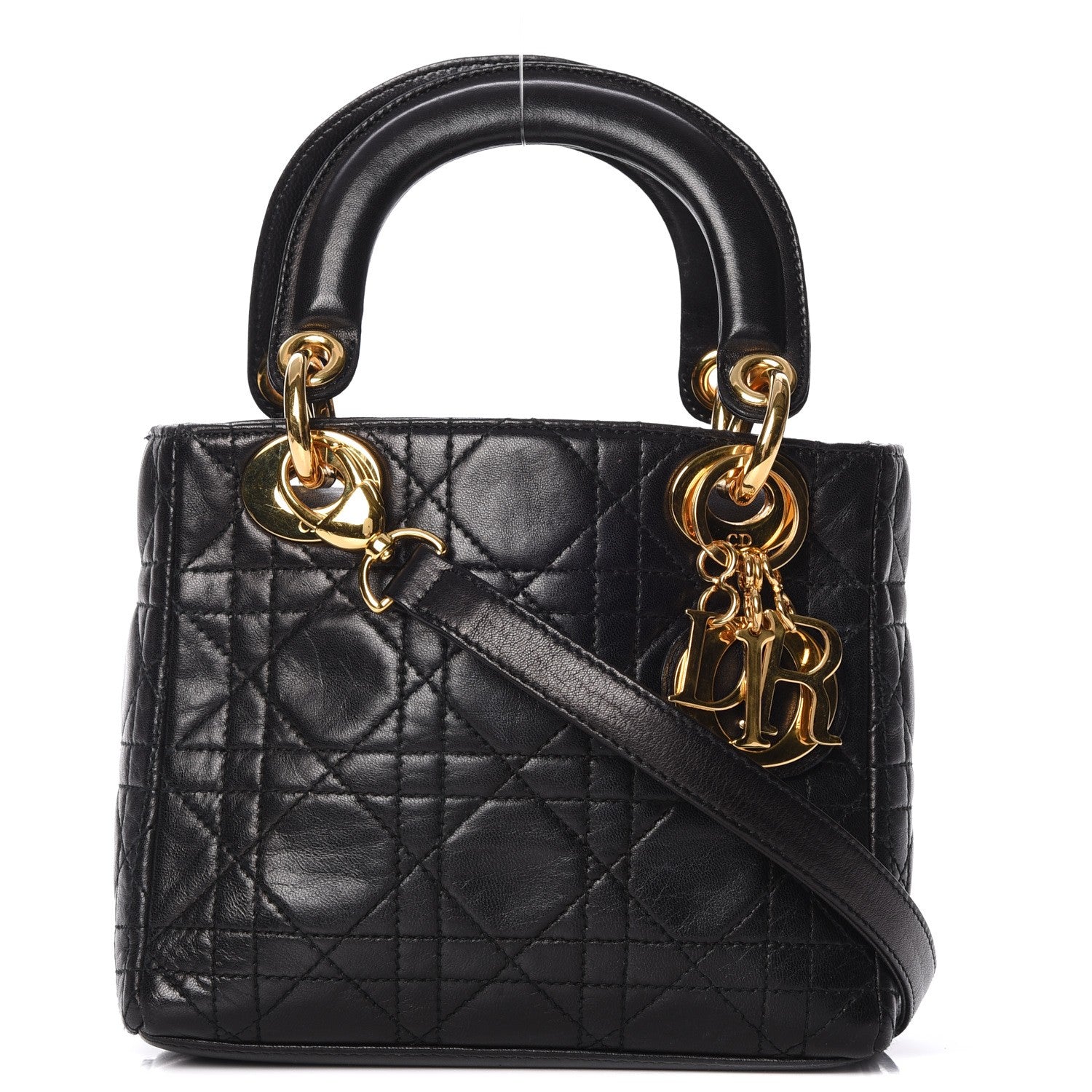 Christian Dior Lambskin Cannage Mini Lady Dior Black 1 of 7