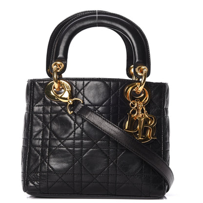 Christian Dior Lambskin Cannage Mini Lady Dior Black 1 of 7