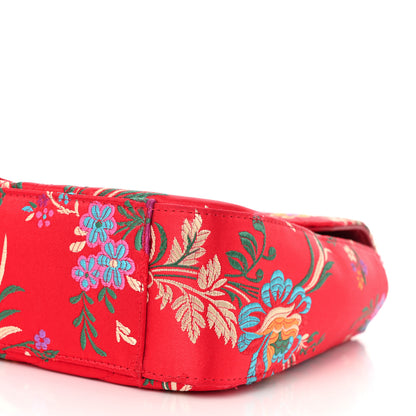 Gucci Jacquard Matelasse Floral Medium GG Marmont Shoulder Bag Red 10 of 12
