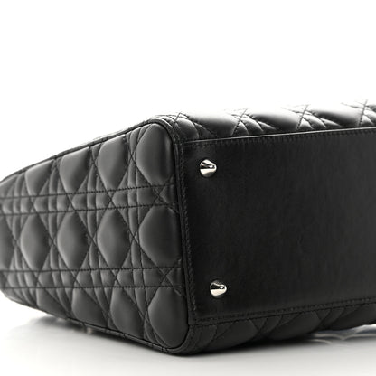 Christian Dior Lambskin Cannage Medium Lady Dior Black 9 of 14