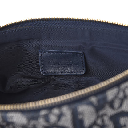 Christian Dior Monogram Mini Saddle Pochette Navy 5 of 9