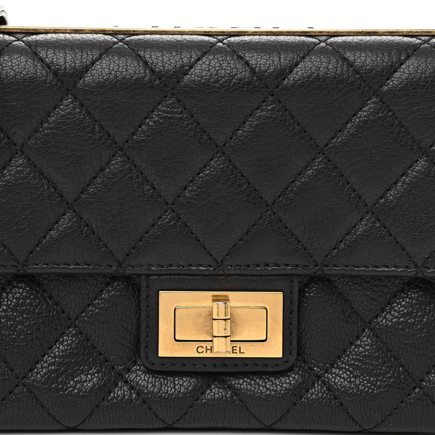 Goatskin Quilted Rita Flap Black