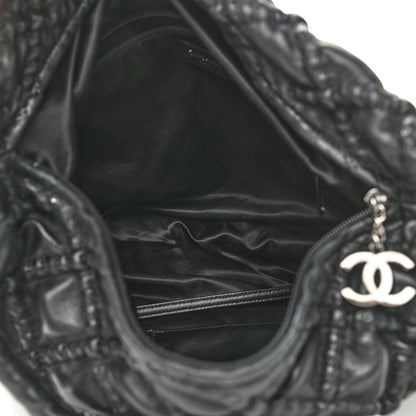 Chanel Quilted Lambskin Hidden Chain Hobo Black 5 of 13