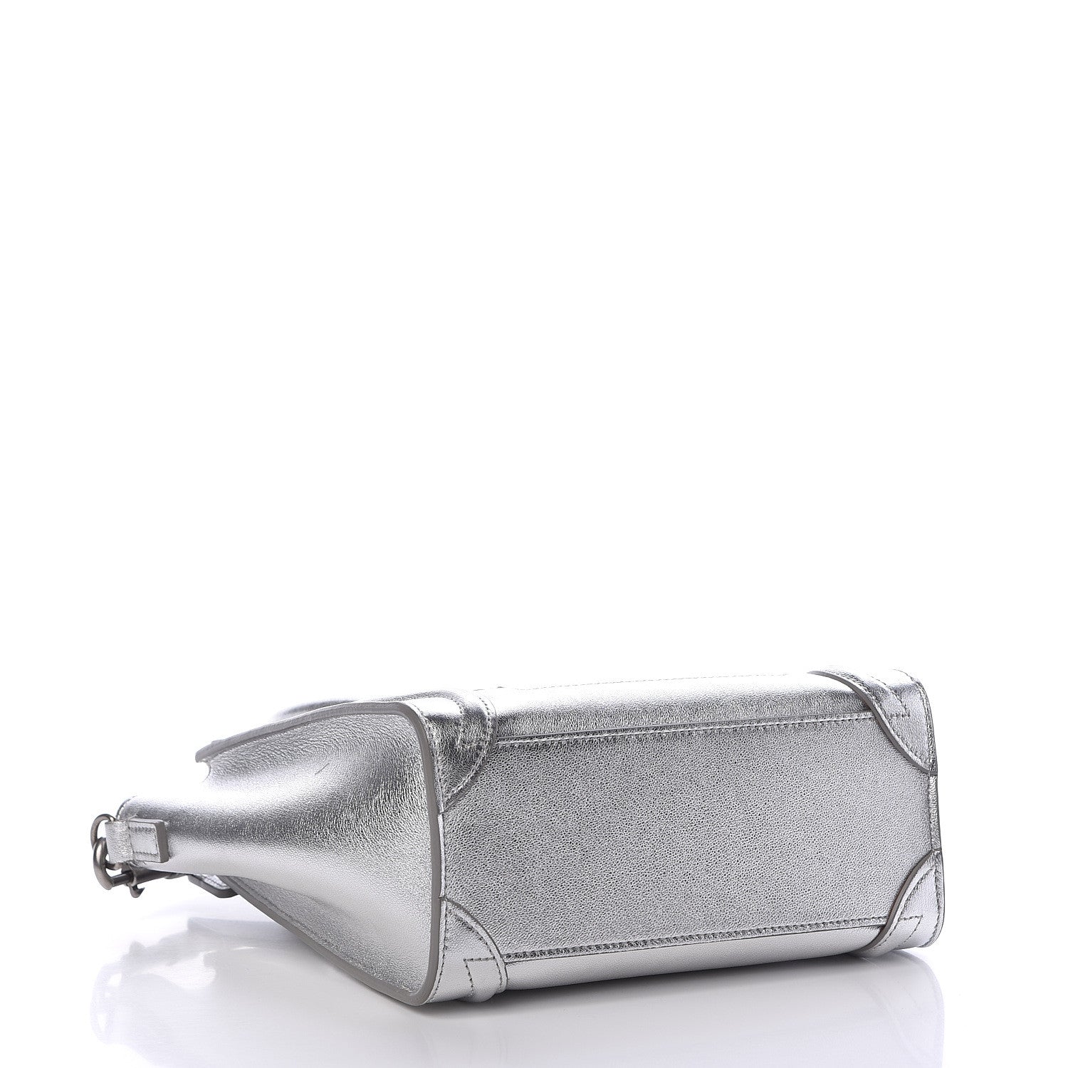 Celine Laminated Lambskin Nano Luggage Silver 4 of 12