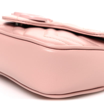 Gucci Calfskin Matelasse Monochrome GG Marmont Chain Belt Bag Perfect Pink 10 of 10