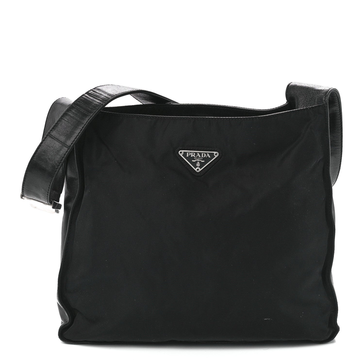 Prada Nylon Calfskin Tote Black 1 of 10