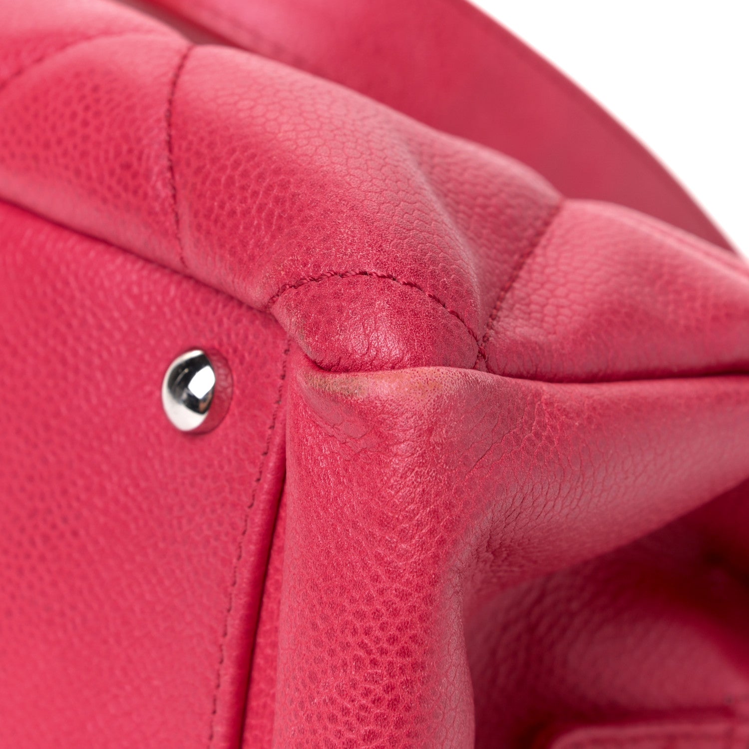 Chanel Soft Caviar Quilted CC Timeless Tote Red 11 of 15