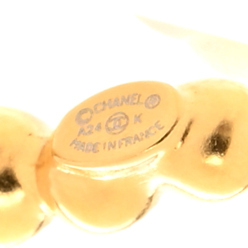 Chanel Crystal CC Shooting Star Earrings Gold 4 of 4