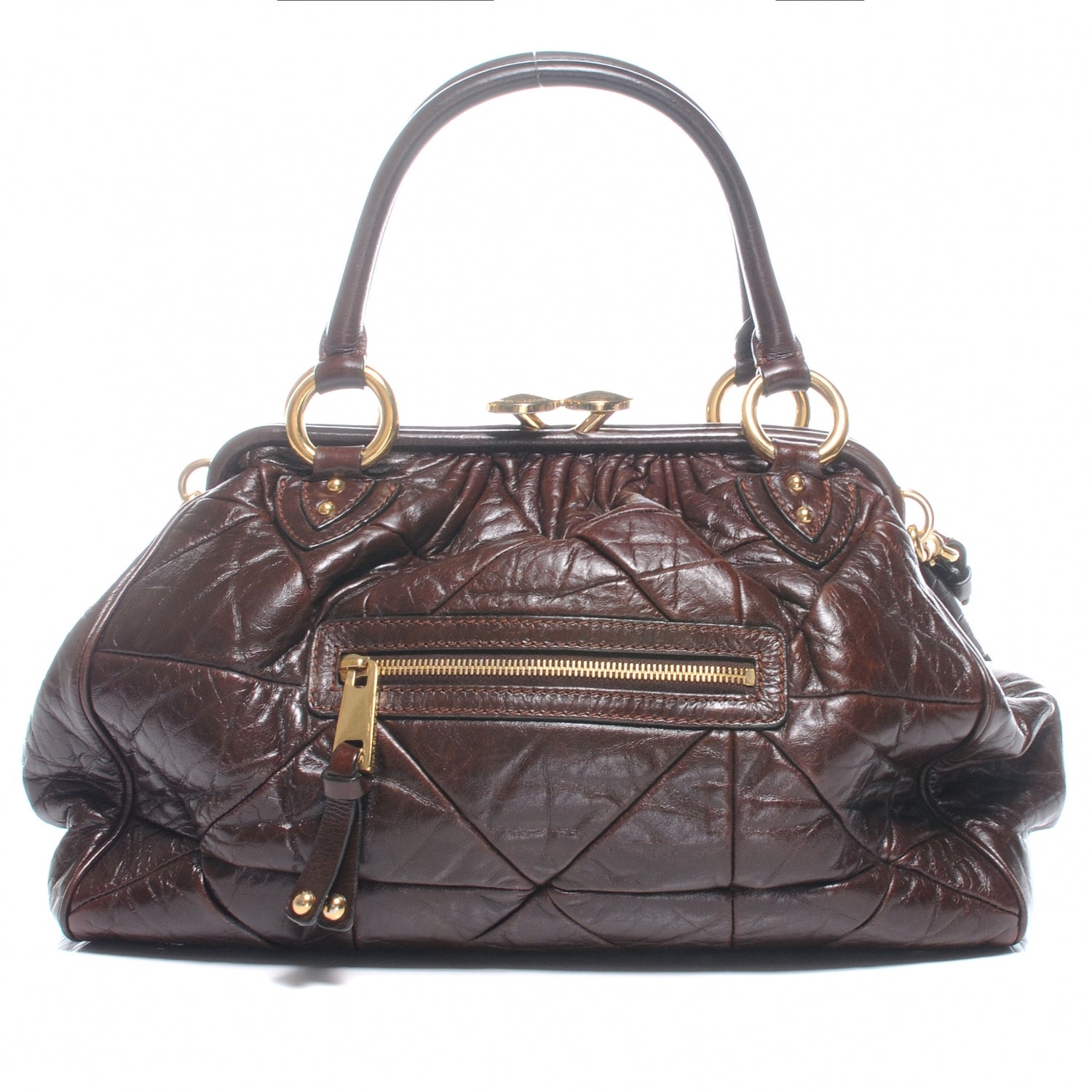 Marc Jacobs Leather Patchwork Stam Chocolate 1 of 7