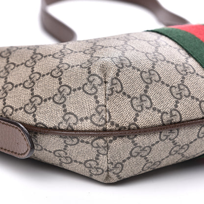 Gucci GG Supreme Monogram Web Small Ophidia Half Moon Hobo Brown 7 of 11