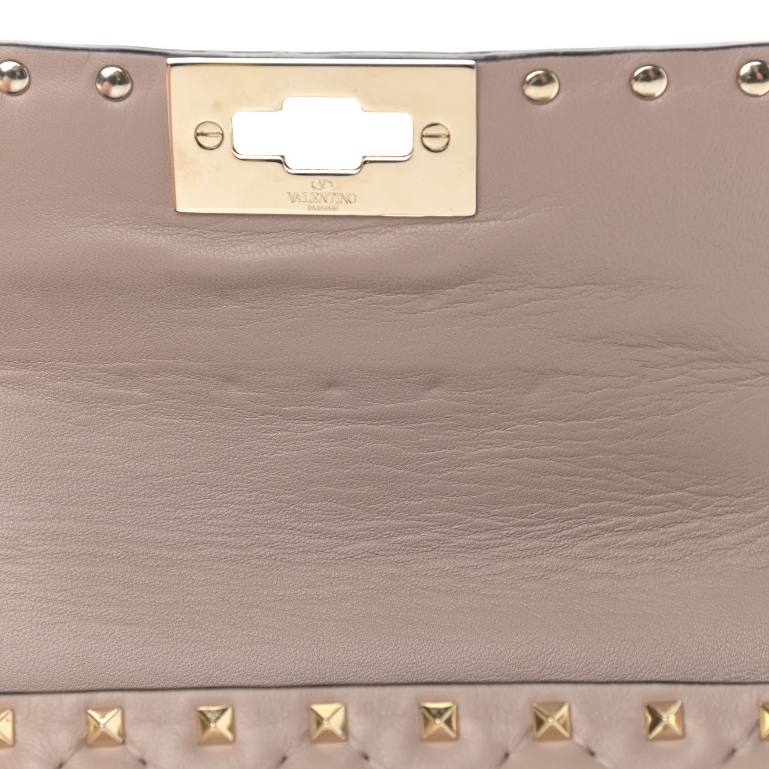 Valentino Garavani Lambskin Rockstud Spike Belt Bag Poudre 10 of 10