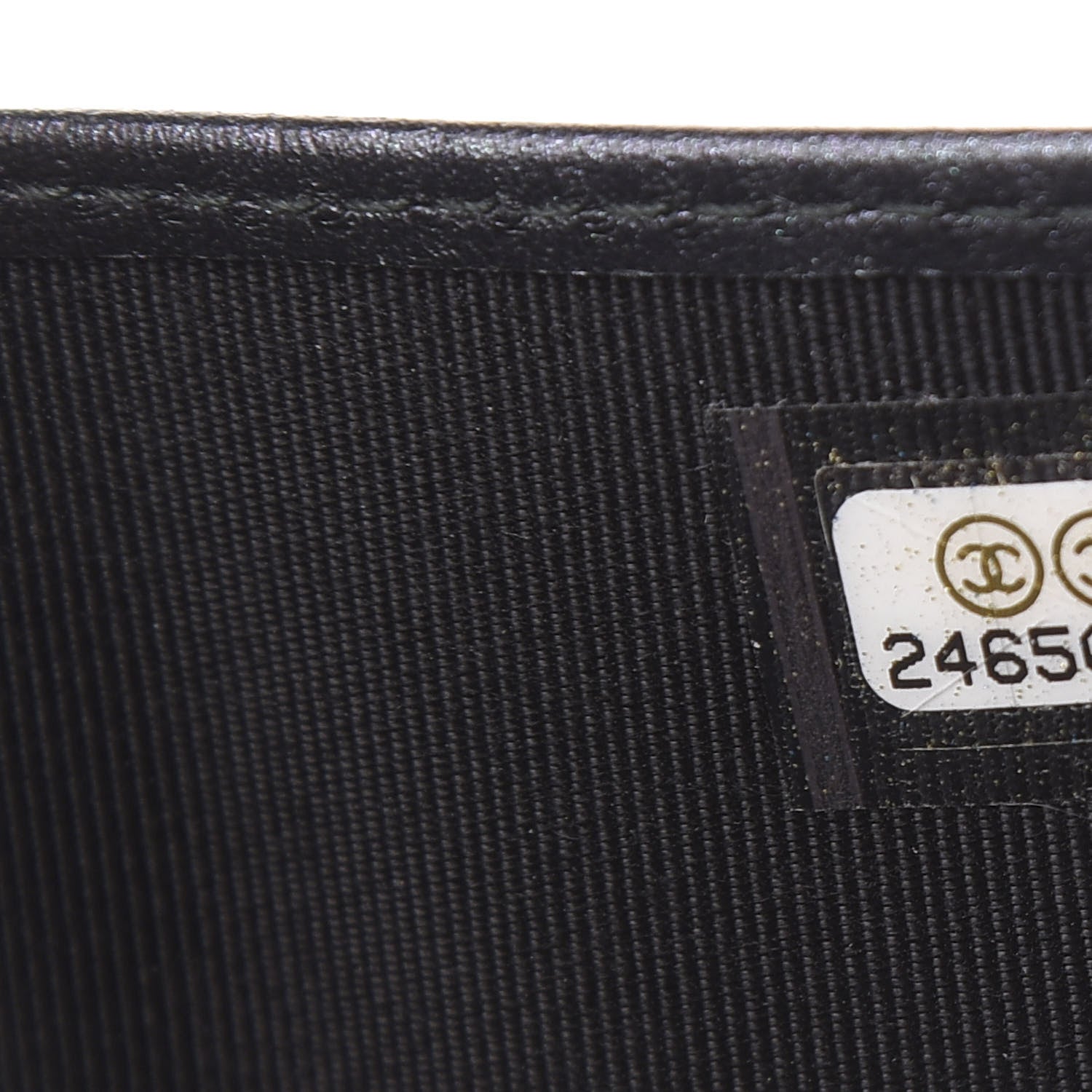Chanel Iridescent Caviar Chevron Quilted Compact Flap Wallet Black 9 of 10