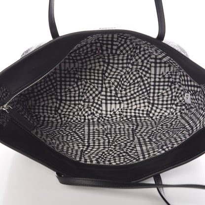 MCM Visetos Medium Anya Zip Top Shopper Tote Black 6 of 10