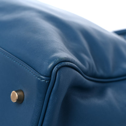 Hermes Veau Sikkim Kelly Relax 50 Bleu Thalassa 11 of 17