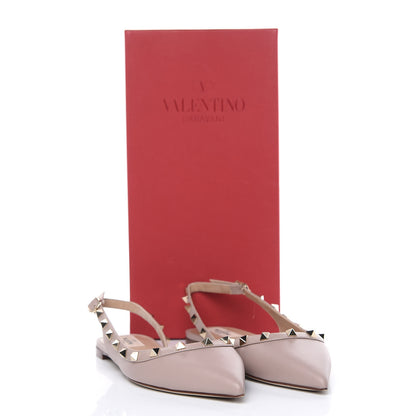 Valentino Garavani Nappa Rockstud Slingback Flats 38.5 Poudre 8 of 8