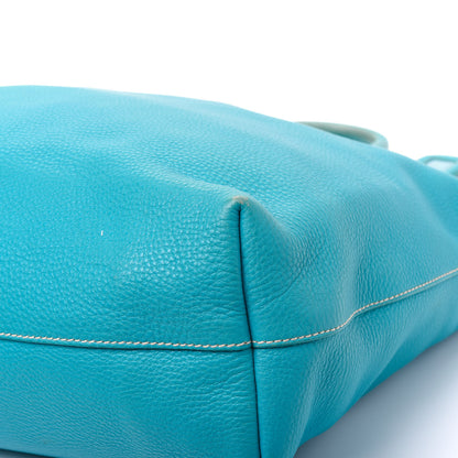 Prada Vitello Daino Shopping Tote Turchese 6 of 10