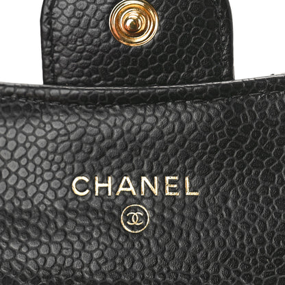 Chanel Caviar Quilted Flap Card Holder Wallet Black 6 of 11