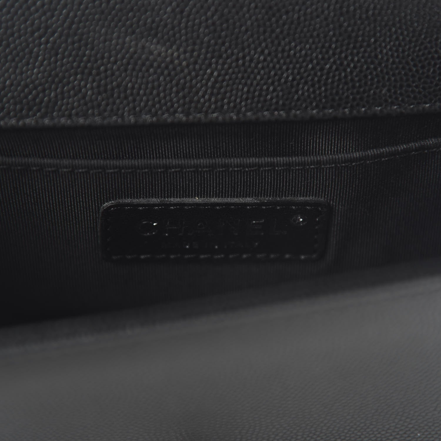 Chanel Caviar Chevron Quilted Small Boy Flap Black 8 of 11