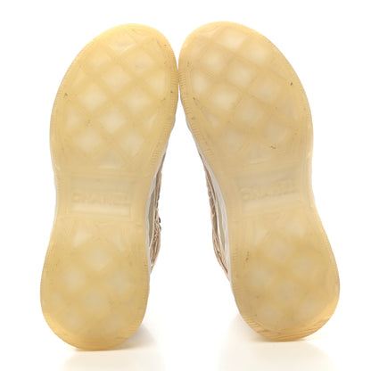 Chanel Fabric Suede Womens CC Sneakers 35.5 Beige 5 of 9