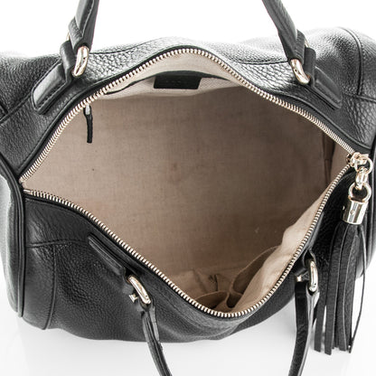 Gucci Pebbled Calfskin Medium Soho Boston Black 5 of 7