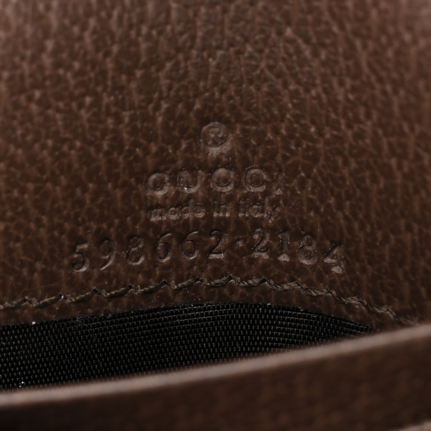Gucci GG Supreme Monogram Textured Calfskin Web Ophidia Card Case Wallet Beige Ebony New Acero 8 of 10
