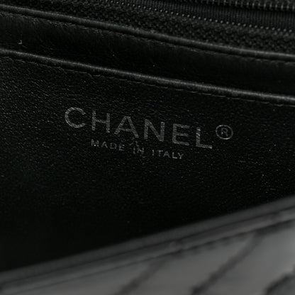 Chanel Patent Calfskin Chevron Quilted Mini Square Flap Black 6 of 10