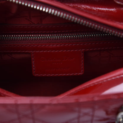 Christian Dior Patent Cannage Medium Lady Dior Red 7 of 11